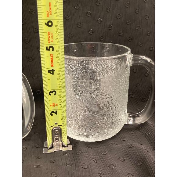 Iittala Krouvi 50 cl Oiva Troika Finland Beer Mug Textured Glass Set of 2 *Read* - Picture 6 of 10